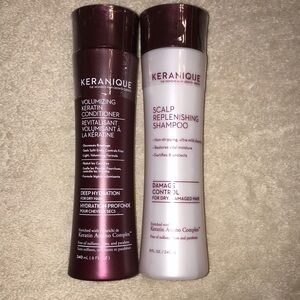 Scalp Replenishing Shampoo & Volumizing Keratin Conditioner - Burgundy & White
